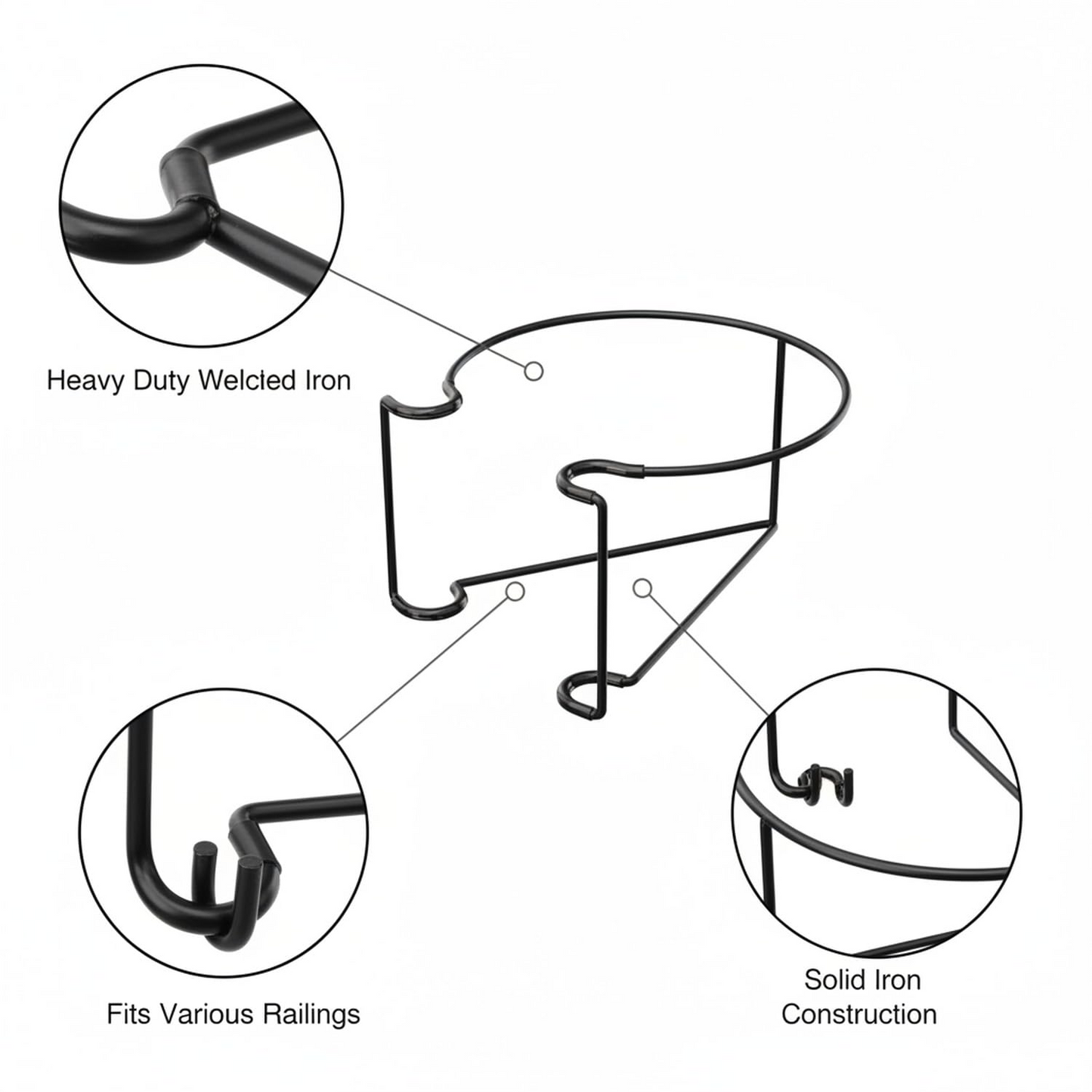 Railing Plant Hook – Adjustable, Tool-Free🪴🔗