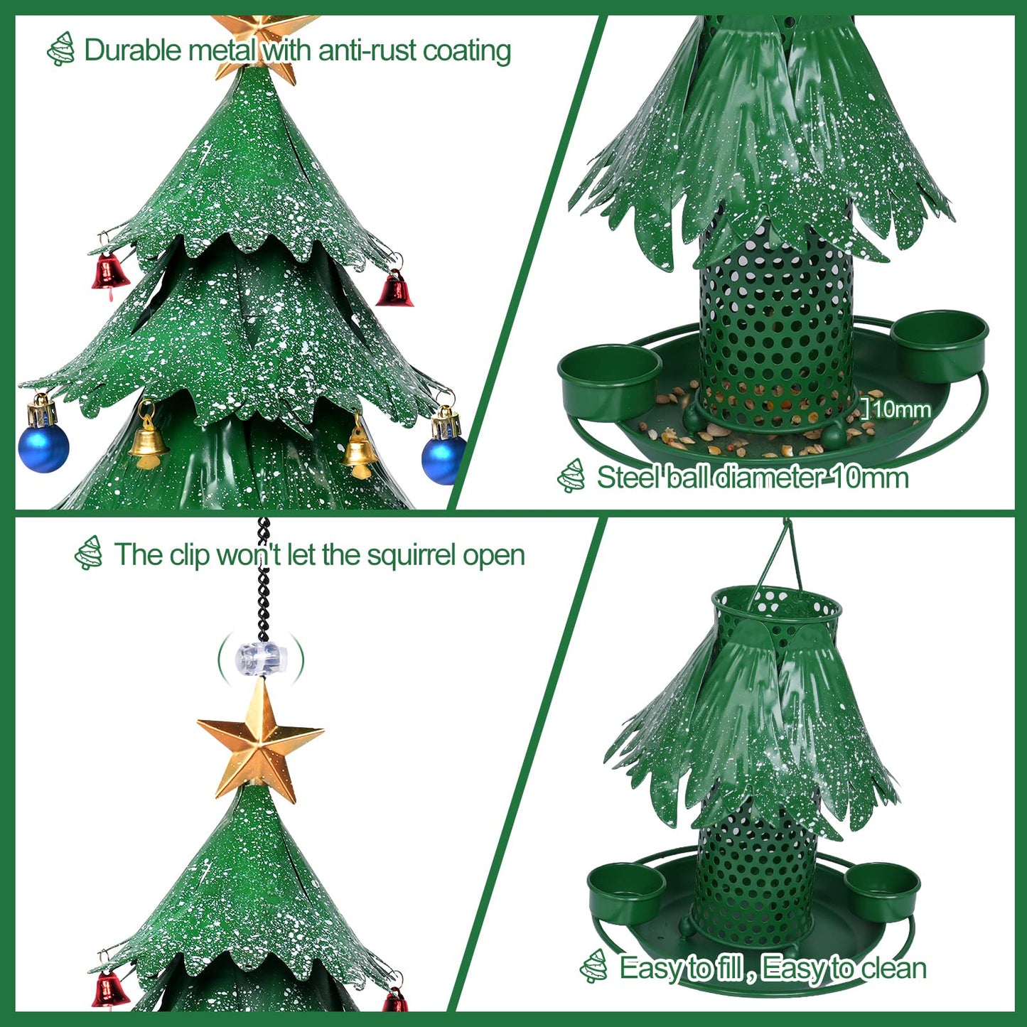 🎄 Christmas Tree Bird Feeder | Festive Holiday Backyard Decor