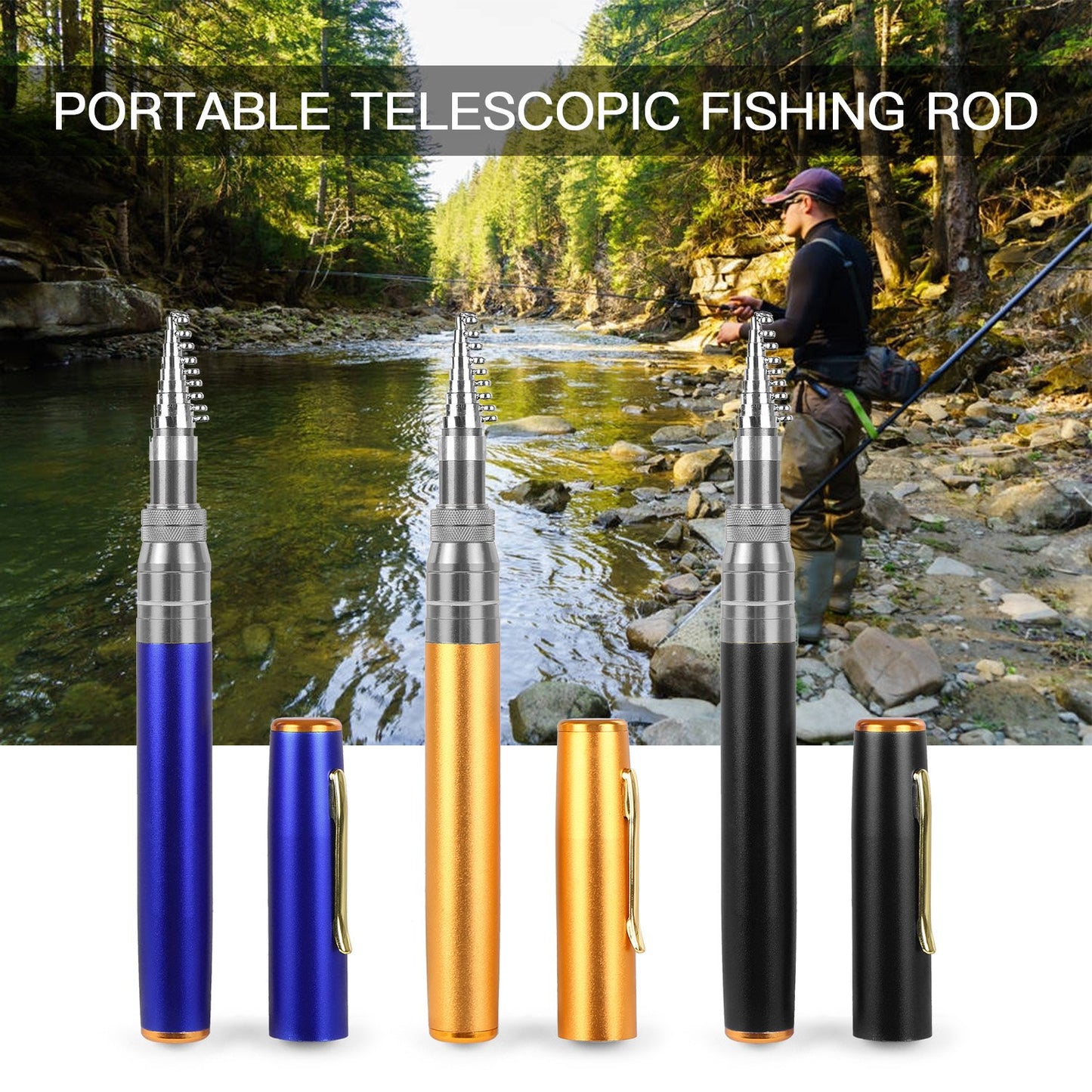 Pocket Fishing Rod – Telescopic, Pre-Assembled🎣🧰