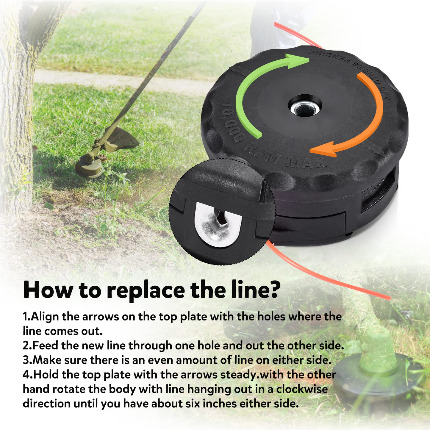Echo 5-Pack String Trimmer Head Replacement – Speed-Feed 400🌿🔧