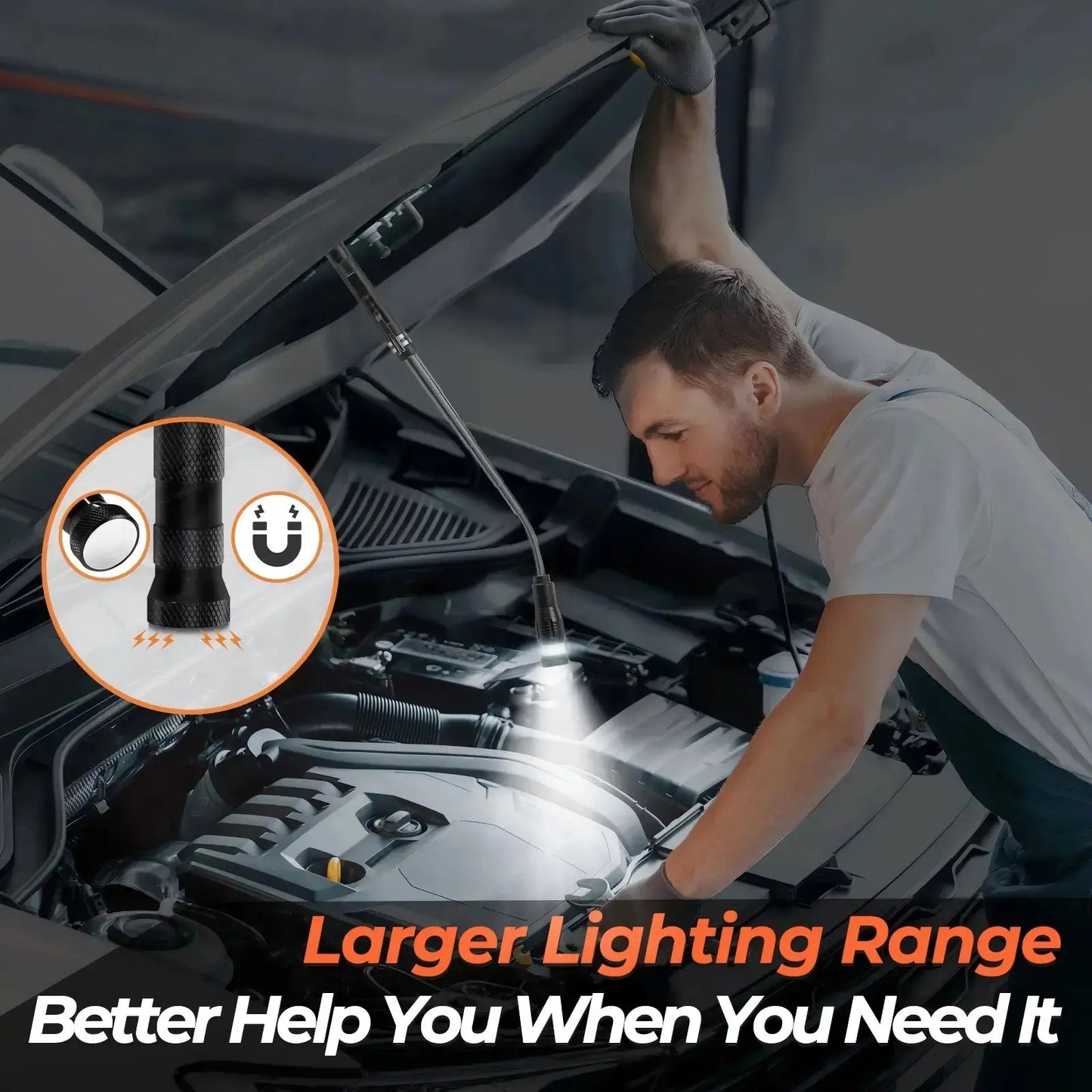 Extendable Magnetic Pickup Tool with LED Flashlight 🧰🔧