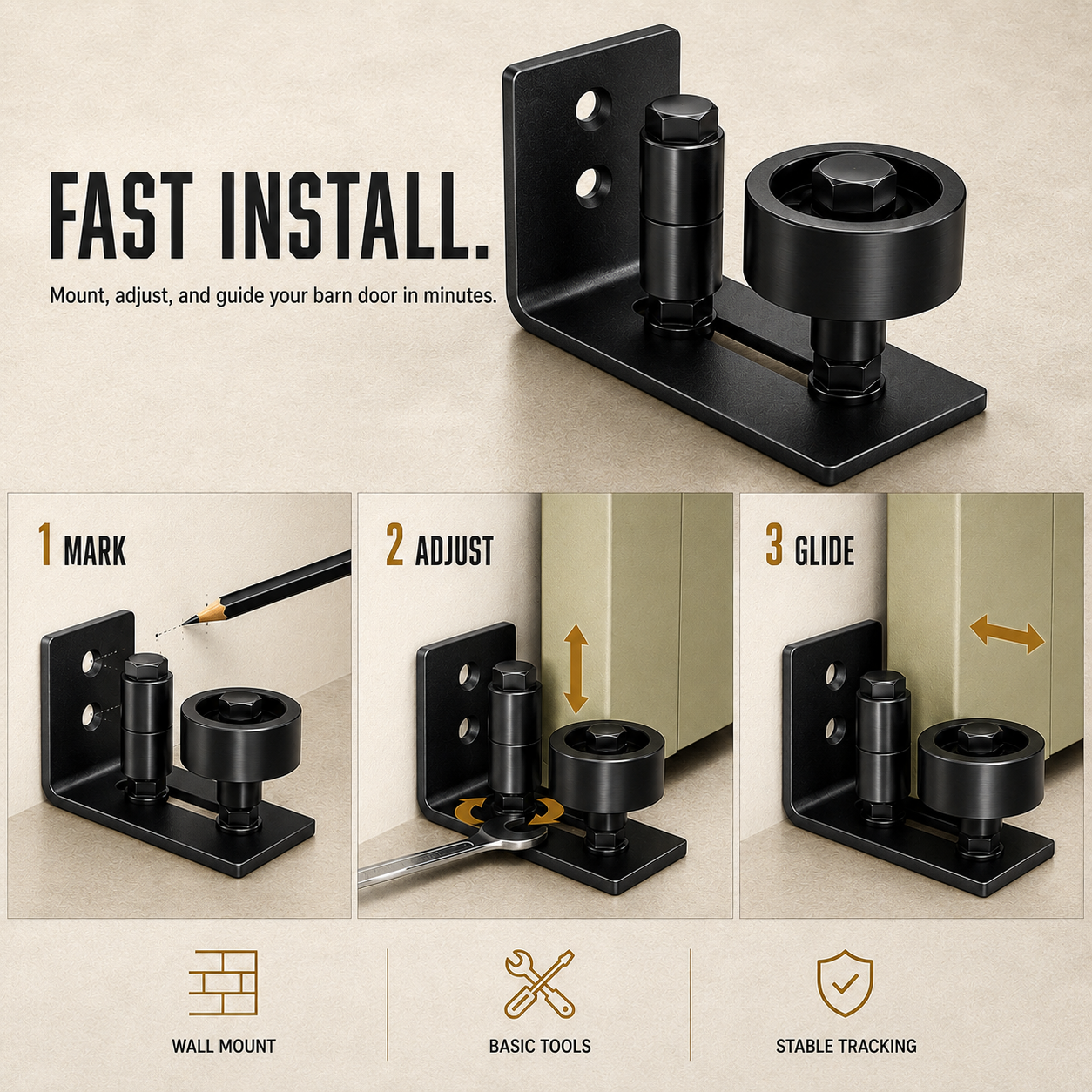 8-in-1 Adjustable Floor Door Guide🚪🛠️