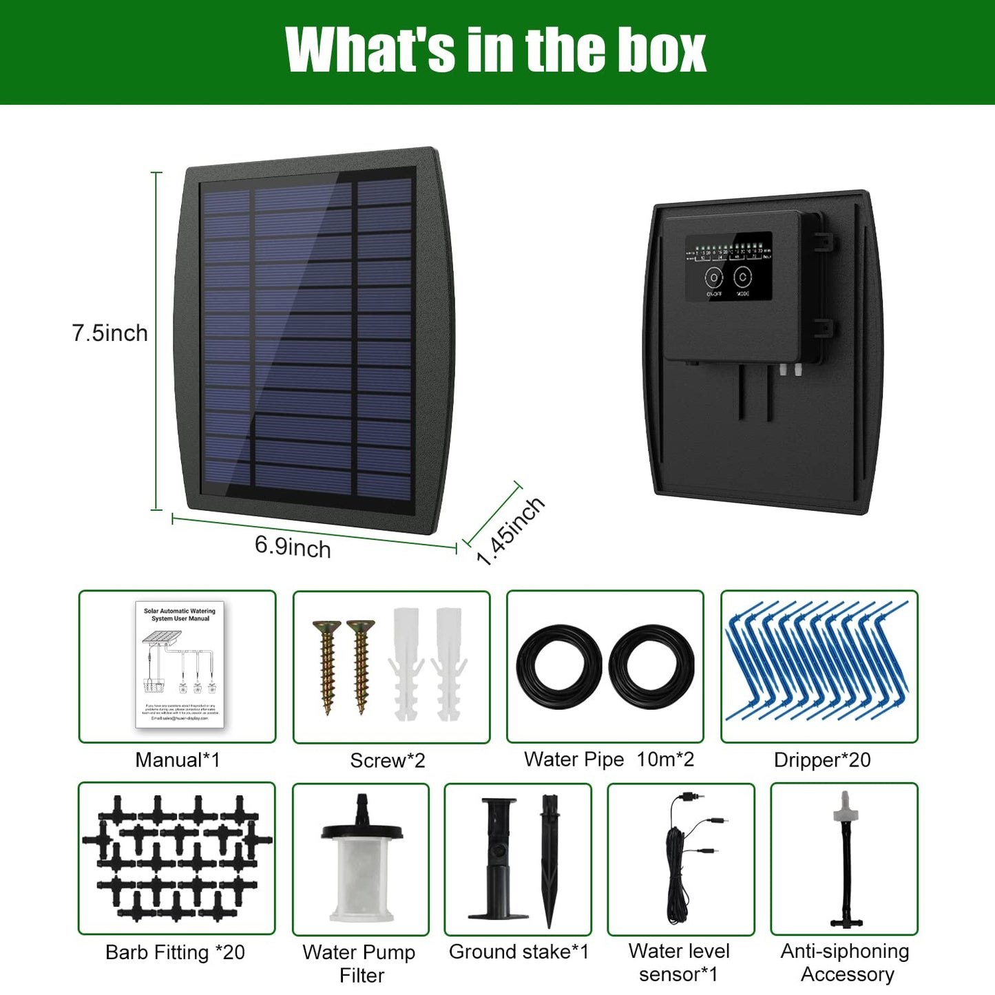 Solar Automatic Drip Irrigation Kit System –&Self-Watering Device for 10 or 20,30 Pots 🪴☀️💧