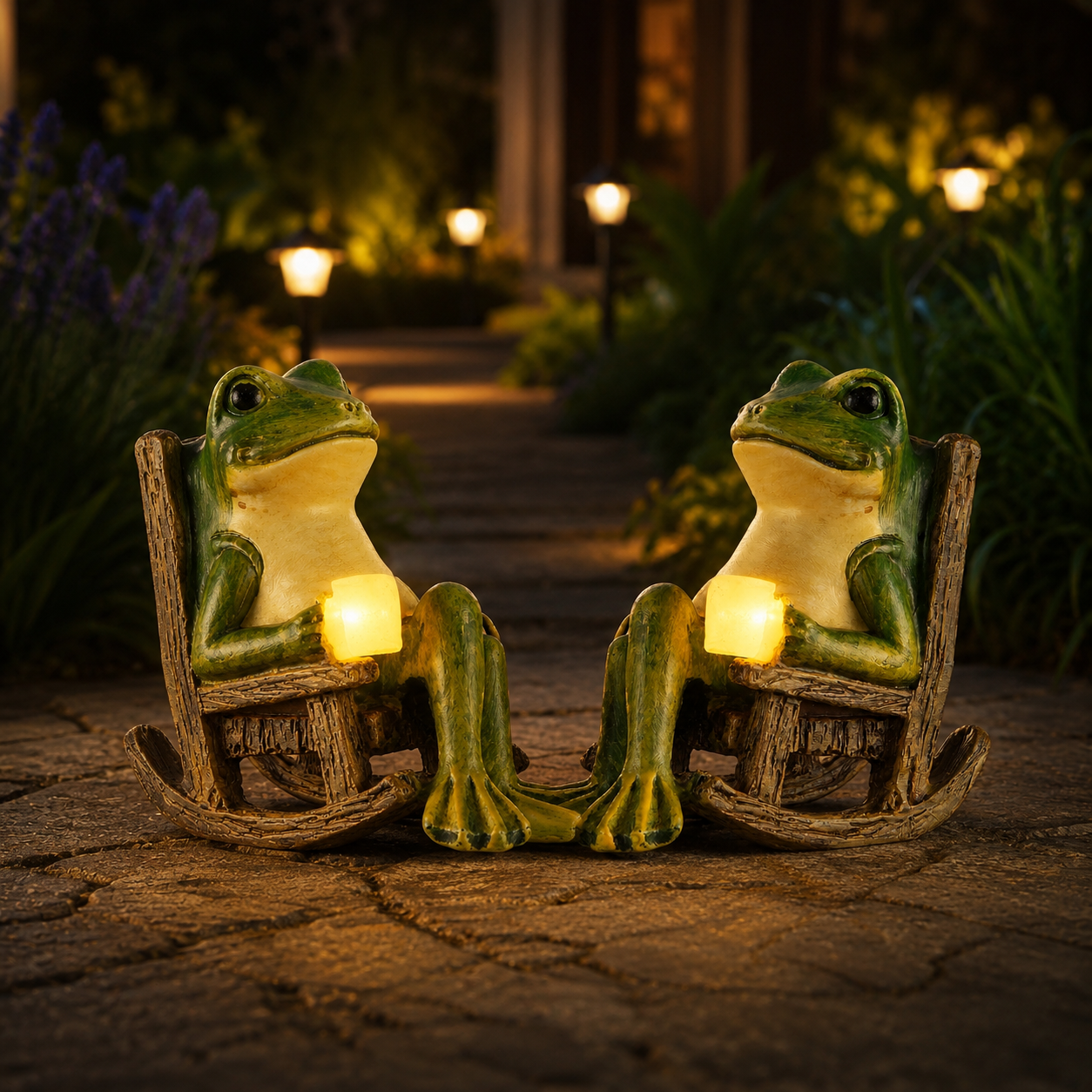 Solar Frog Decor – Whimsical Glow for Indoors &Out 🐸☀️
