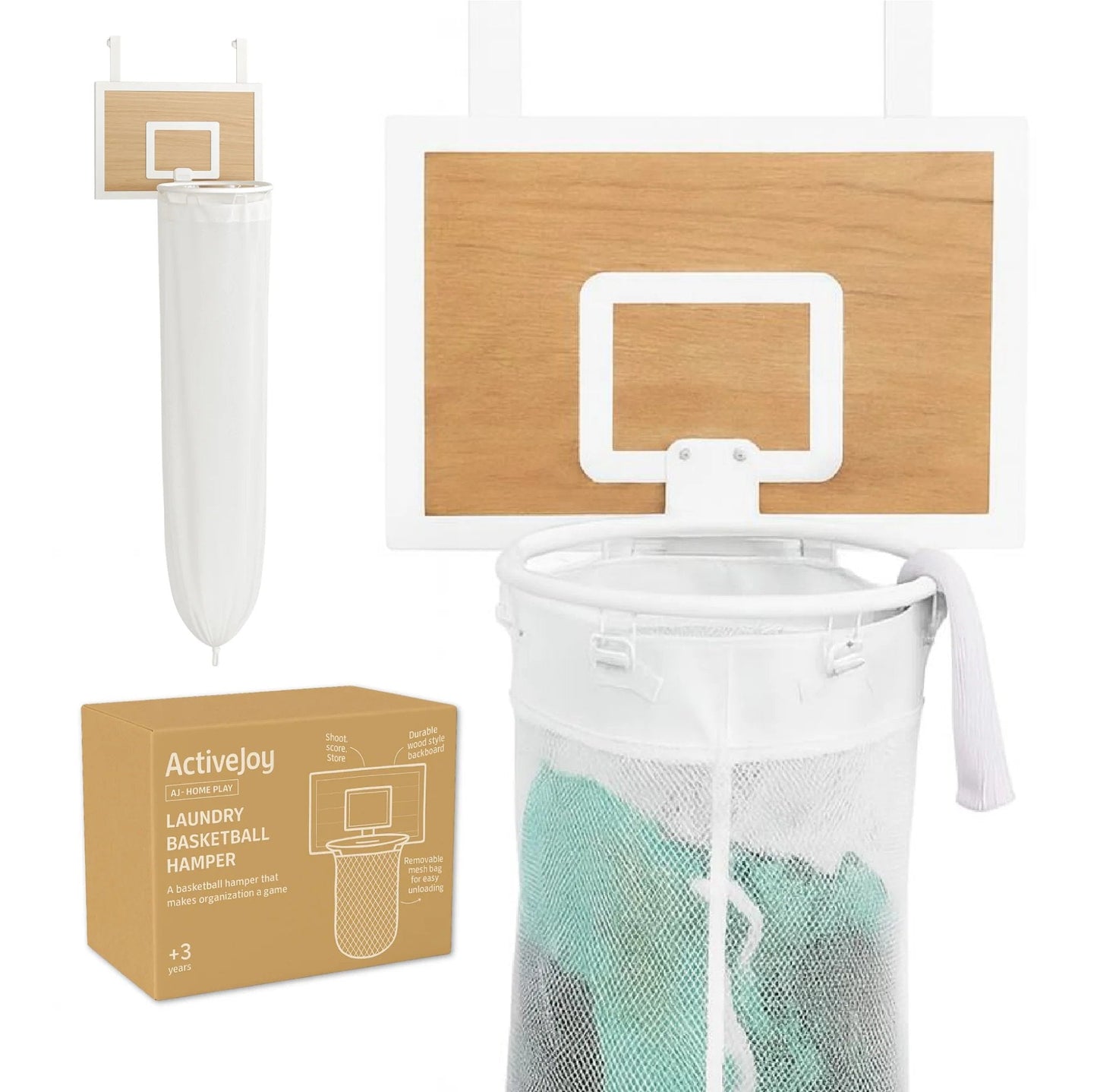 Basketball Laundry Hamper – Turns Chores into Play, Wall-Mountable 🏀🧺