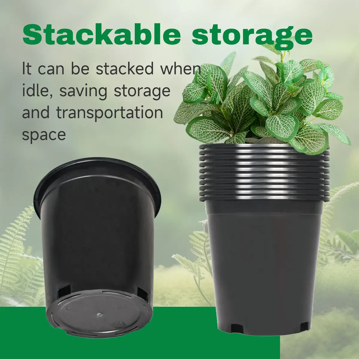 🪴 Nursery Pots – UV-Resistant, Modern Black Finish 🌱⚫
