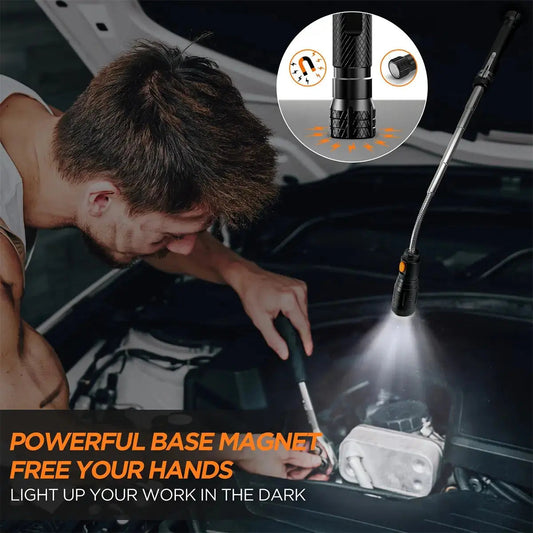 Extendable Magnetic Pickup Tool with LED Flashlight 🧰🔧