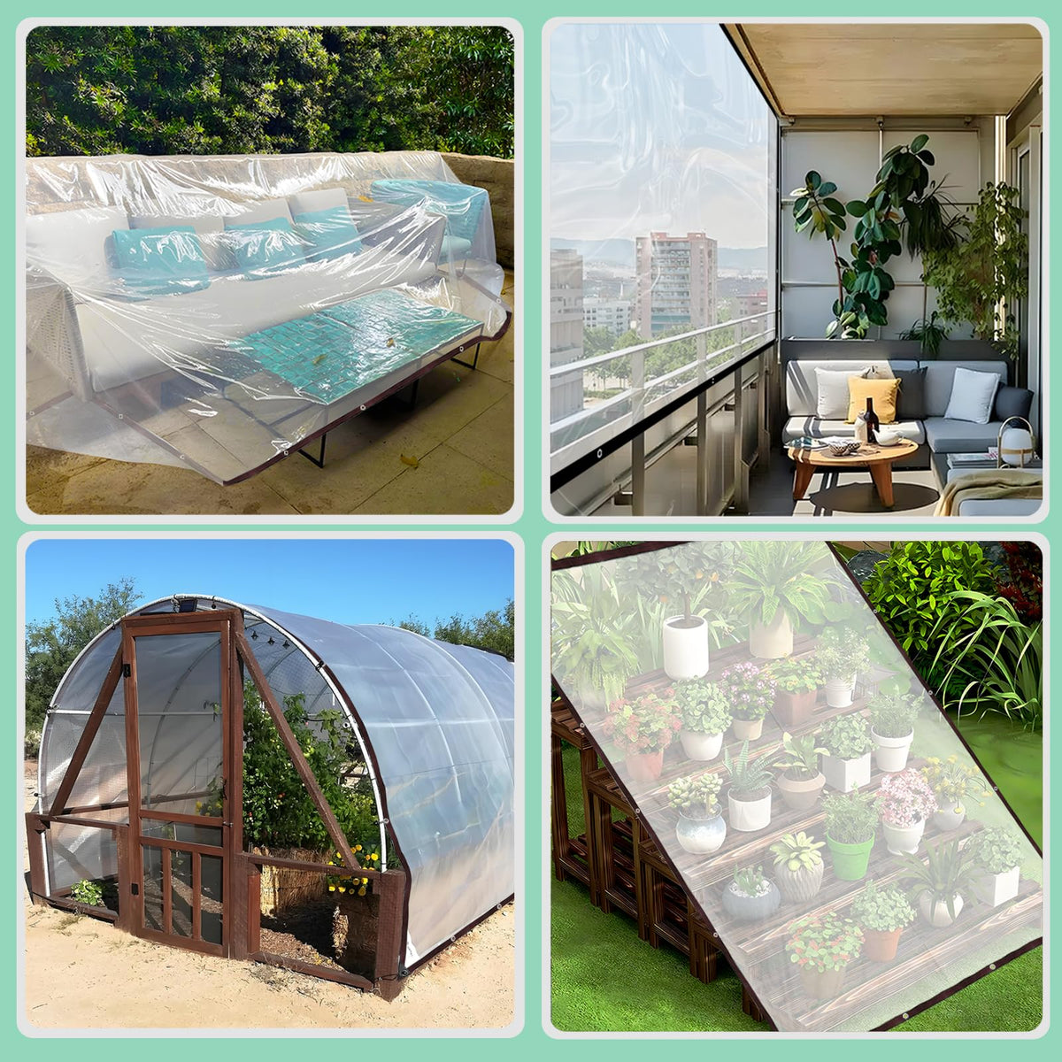 Heavy-Duty Transparent Waterproof Insulated Tarp