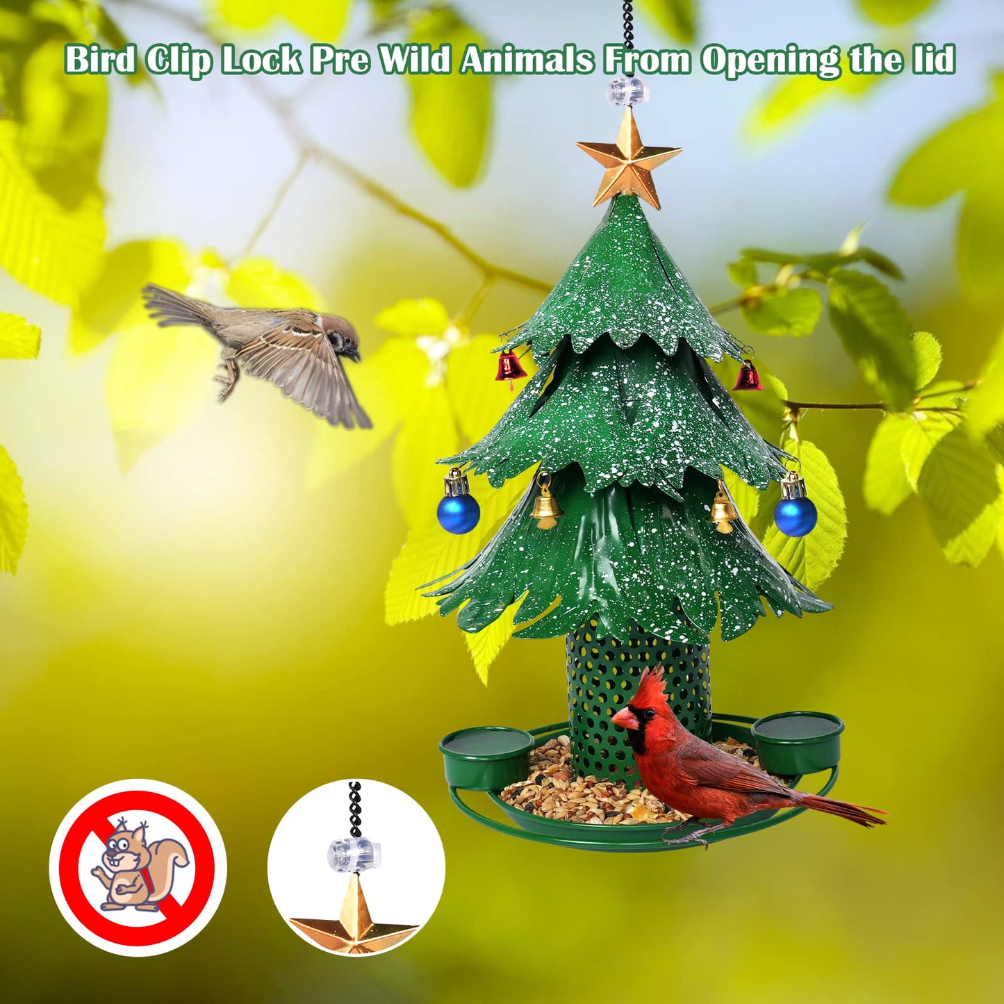 🎄 Christmas Tree Bird Feeder | Festive Holiday Backyard Decor
