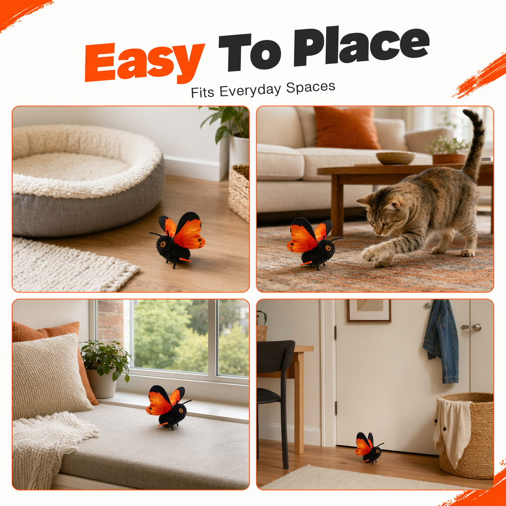 Smart Sensing Flapping Butterfly Interactive Cat Toy