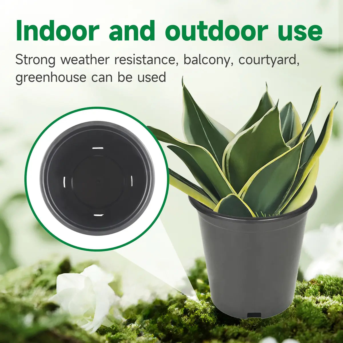 🪴 Nursery Pots – UV-Resistant, Modern Black Finish 🌱⚫
