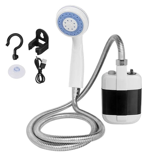 Portable USB Rechargeable Shower Pump – 2200mAh, 4-5L/min, Camping & Outdoor 🚿🏕️