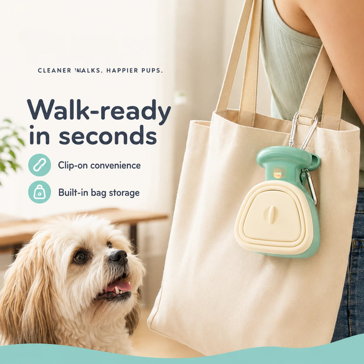 Clip-On Poop Scooper – Foldable, Pocket-Sized, Bag Dispenser Included 🐾🧹