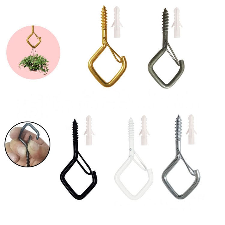 Windproof Safety Q Hooks – Spring-Lock, Rust-Proof, Heavy-Duty 🔒🪝