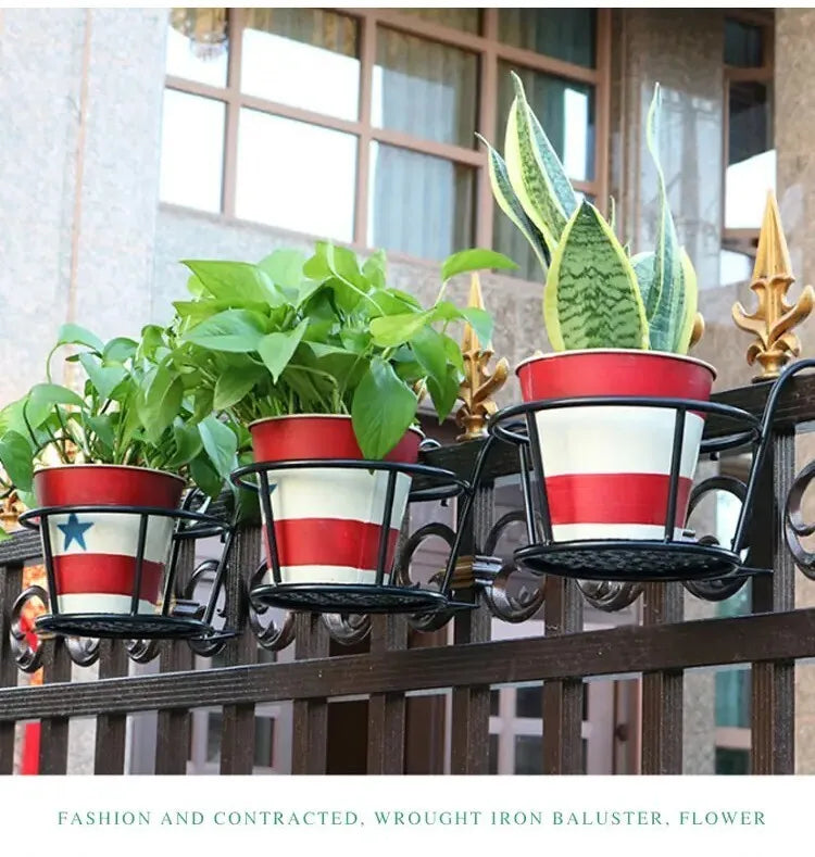 Iron Metal Hanging Plant Basket – 2-Pack, Wall-Mounted, Rust-Resistant 🌿🪴
