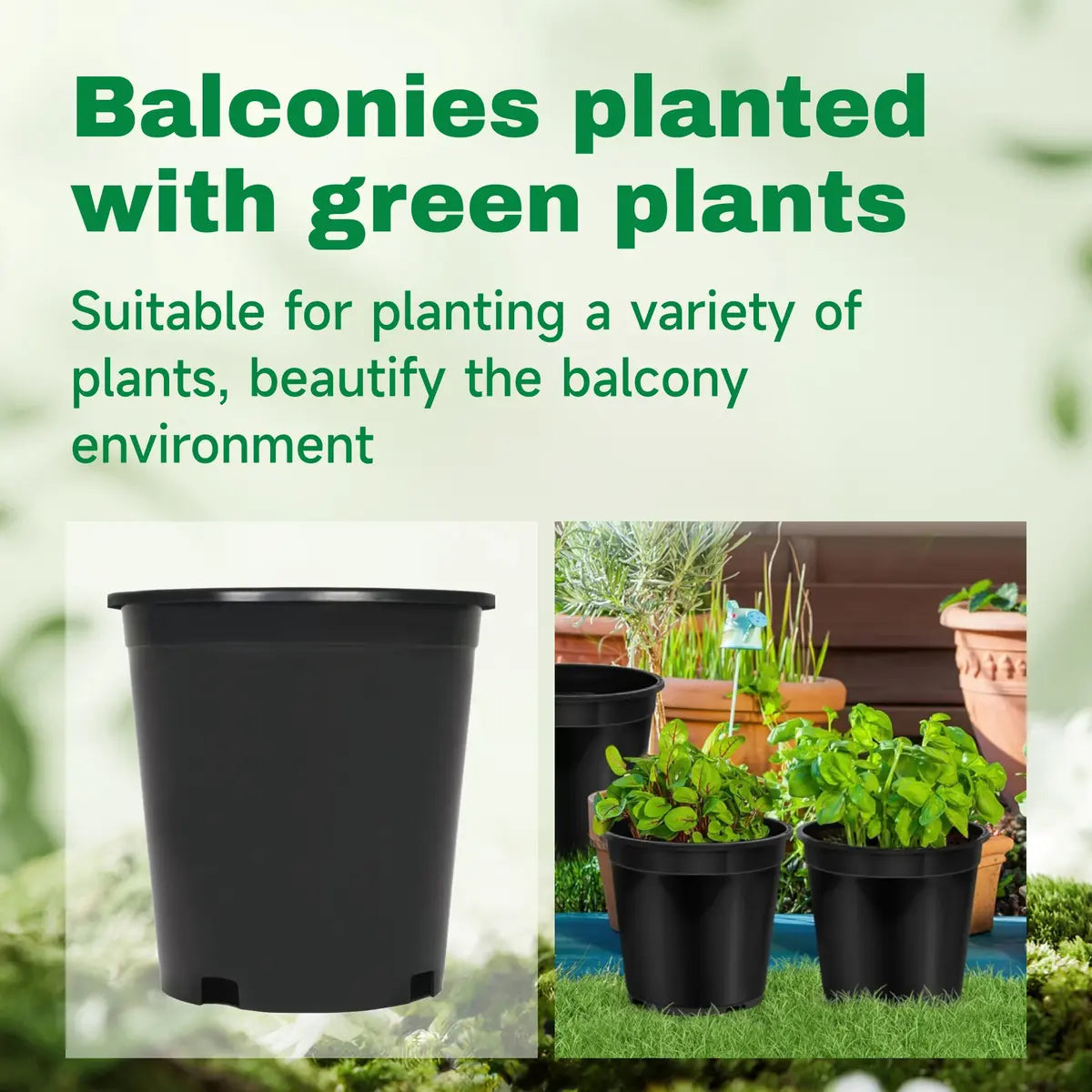 🪴 Nursery Pots – UV-Resistant, Modern Black Finish 🌱⚫