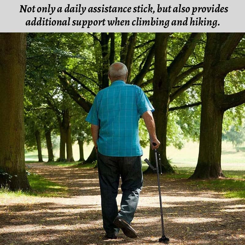 Multifunctional Folding Cane For Elderly With Light & Emergency Alarm