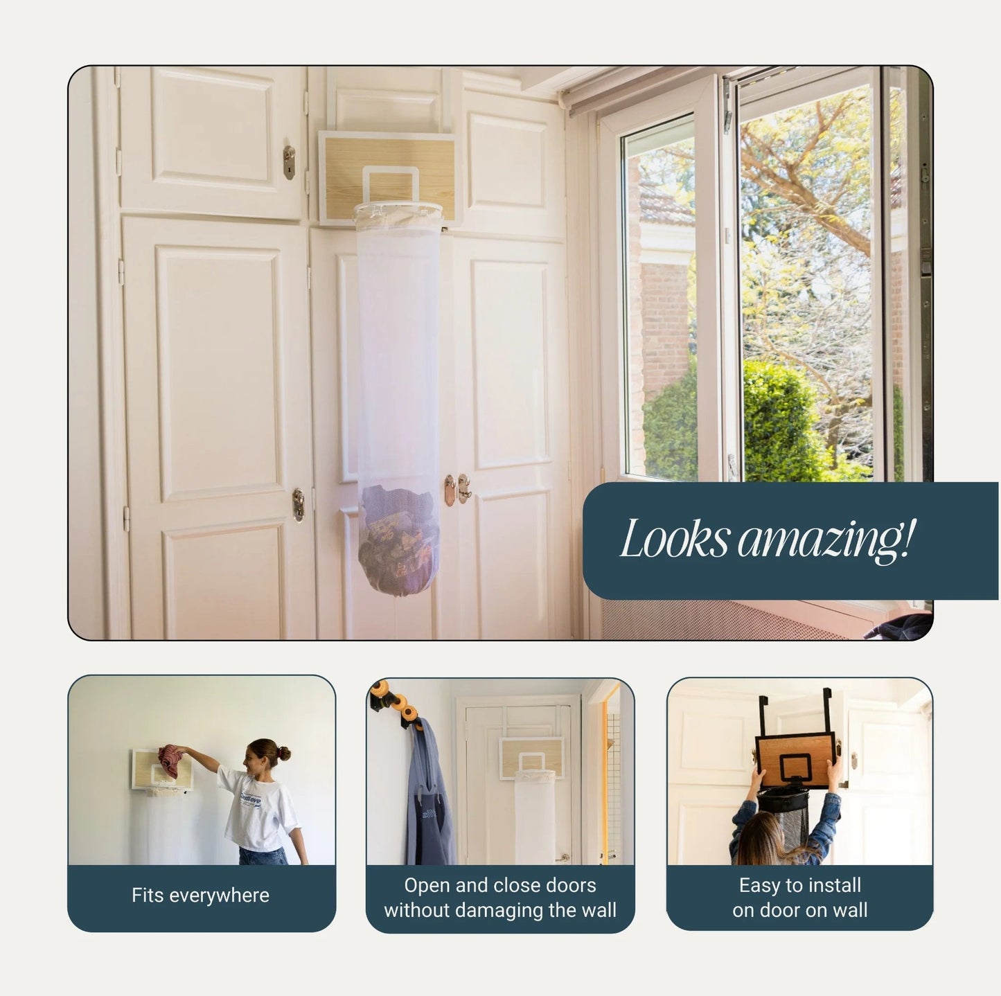 Basketball Laundry Hamper – Turns Chores into Play, Wall-Mountable 🏀🧺