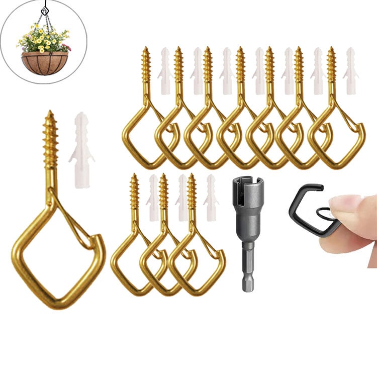 Windproof Safety Q Hooks – Spring-Lock, Rust-Proof, Heavy-Duty 🔒🪝