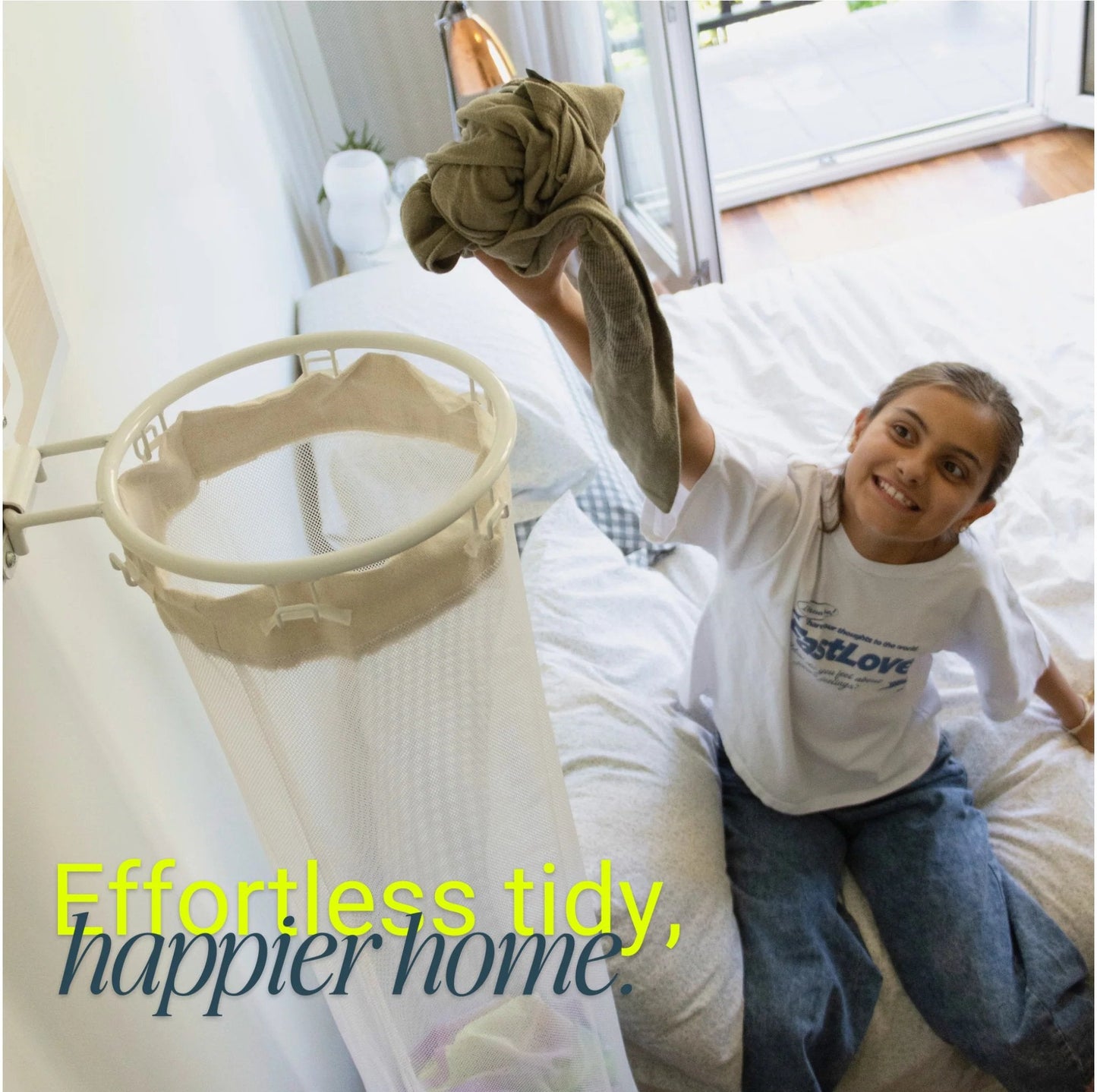 Basketball Laundry Hamper – Turns Chores into Play, Wall-Mountable 🏀🧺
