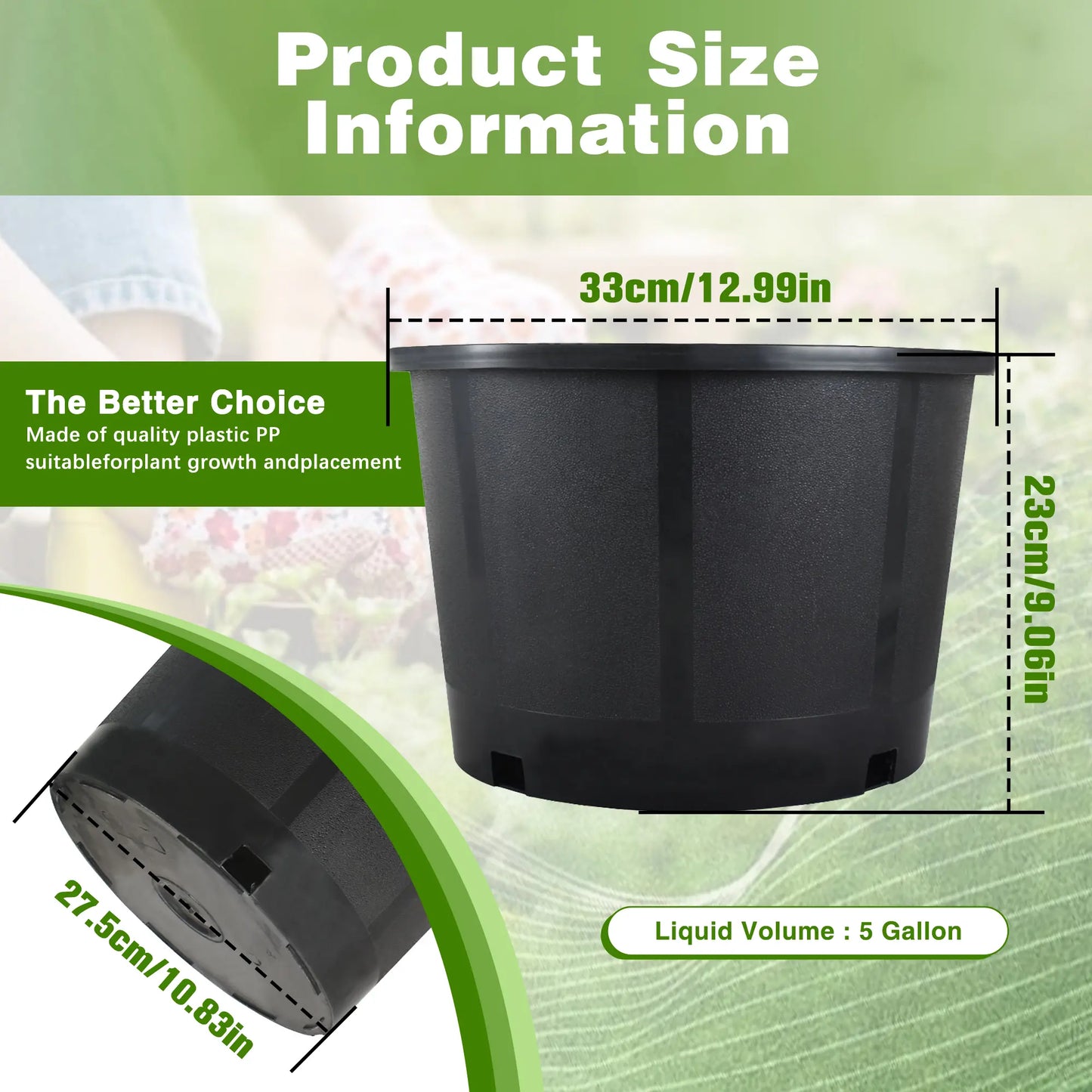 🪴 Nursery Pots – UV-Resistant, Modern Black Finish 🌱⚫
