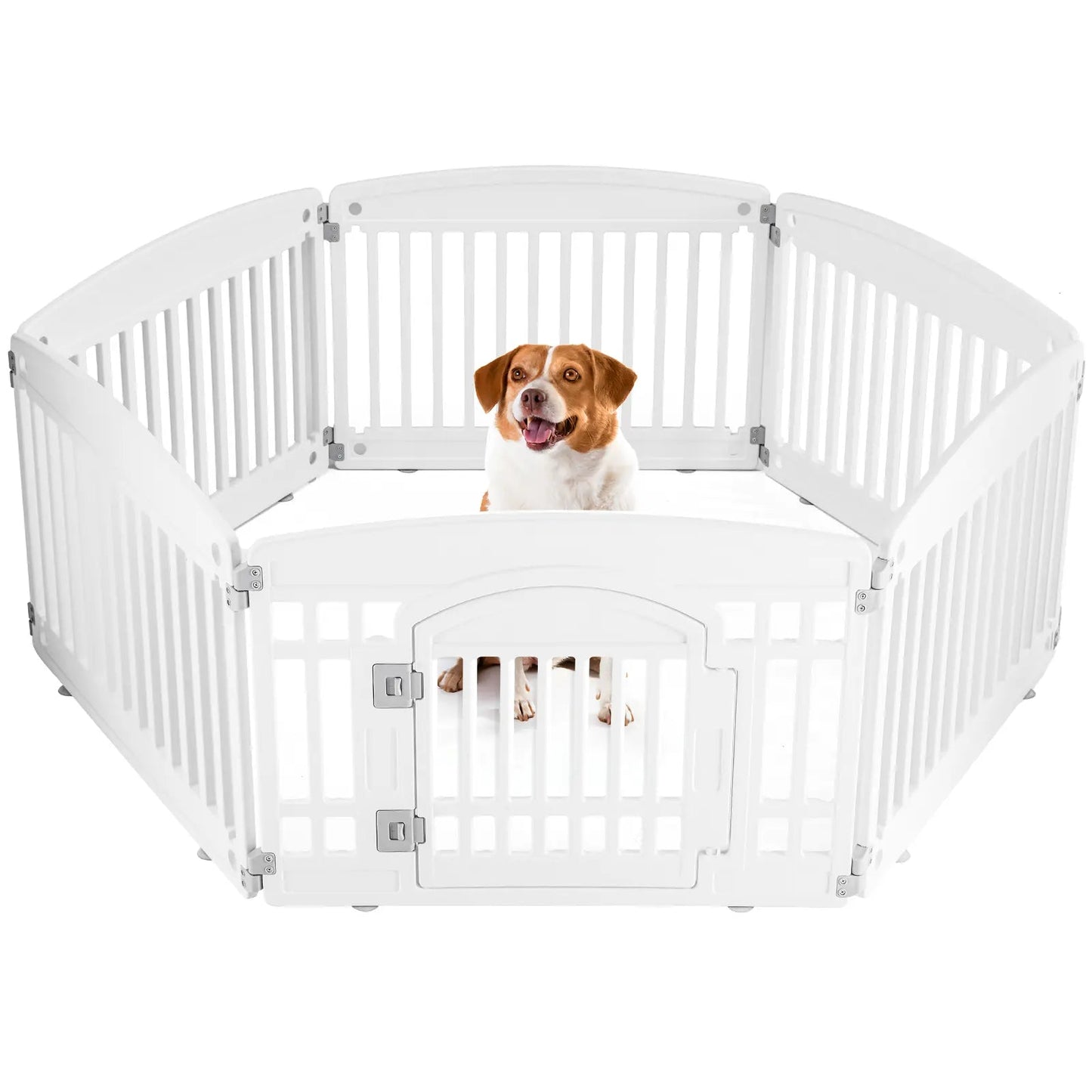 Adjustable Pet Playpen – Indoor/Outdoor, Folds Flat, Up to 44 lbs 🐾🛡️