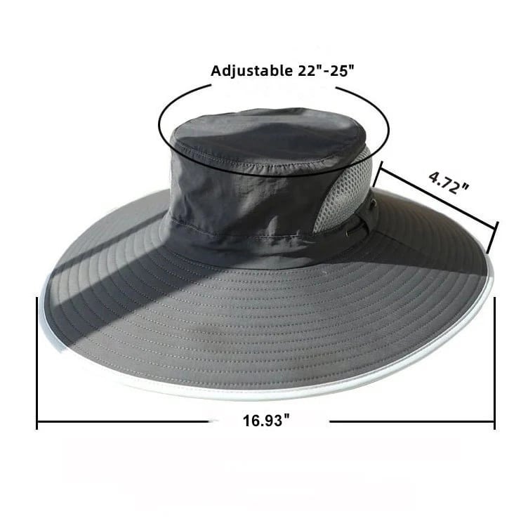 Solar Fan Hat – Wide Brim, Dual Power, Adjustable Speed, UPF Protection ☀️🧢