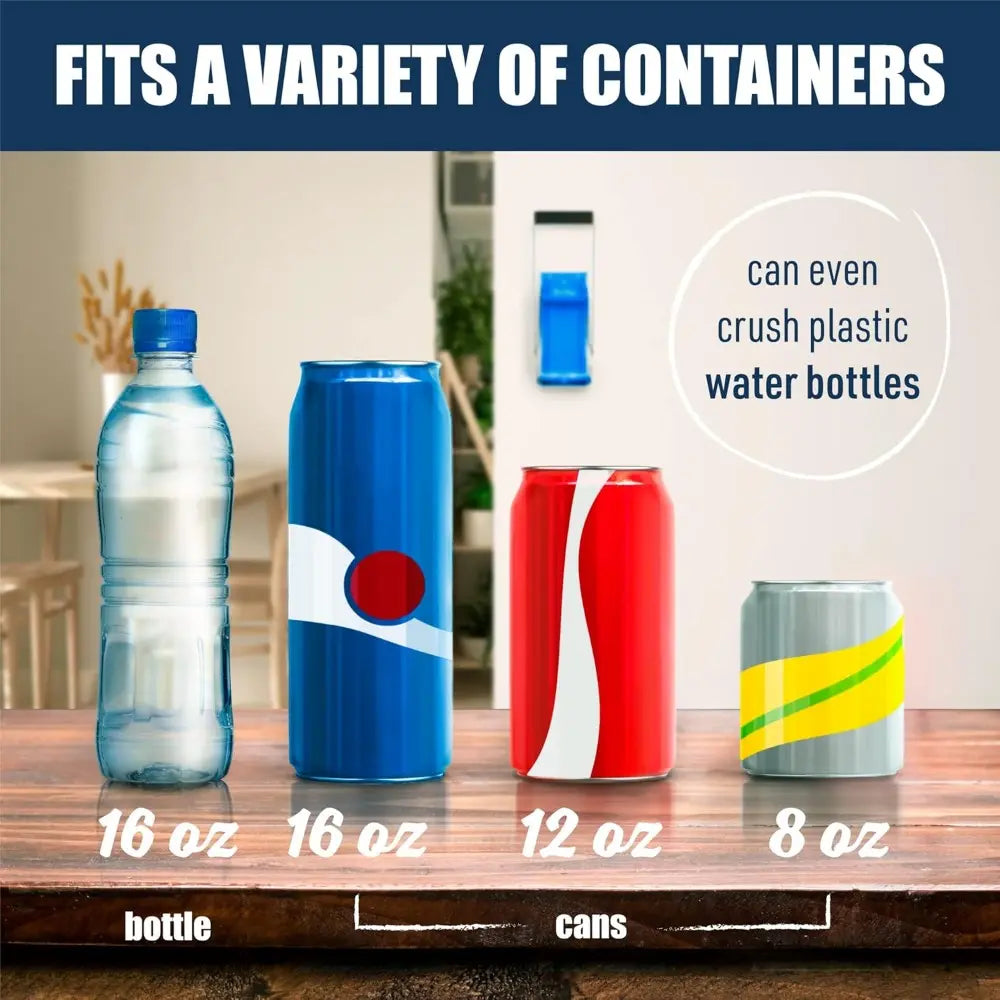 Wall-Mounted Can Crusher – Crushes 16oz &12oz Cans to 20% Size 🥤🔨