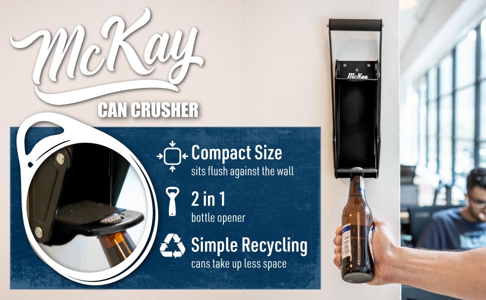 Wall-Mounted Can Crusher – Crushes 16oz &12oz Cans to 20% Size 🥤🔨