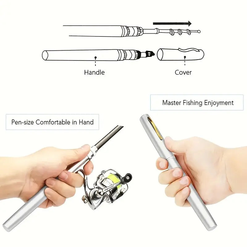 Pocket Fishing Rod – Telescopic, Pre-Assembled🎣🧰