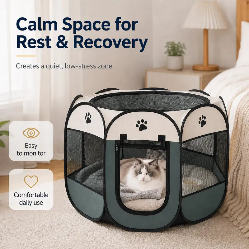 RoamPaws Foldable Soft-Sided Pet Playpen🐱🐶🏠