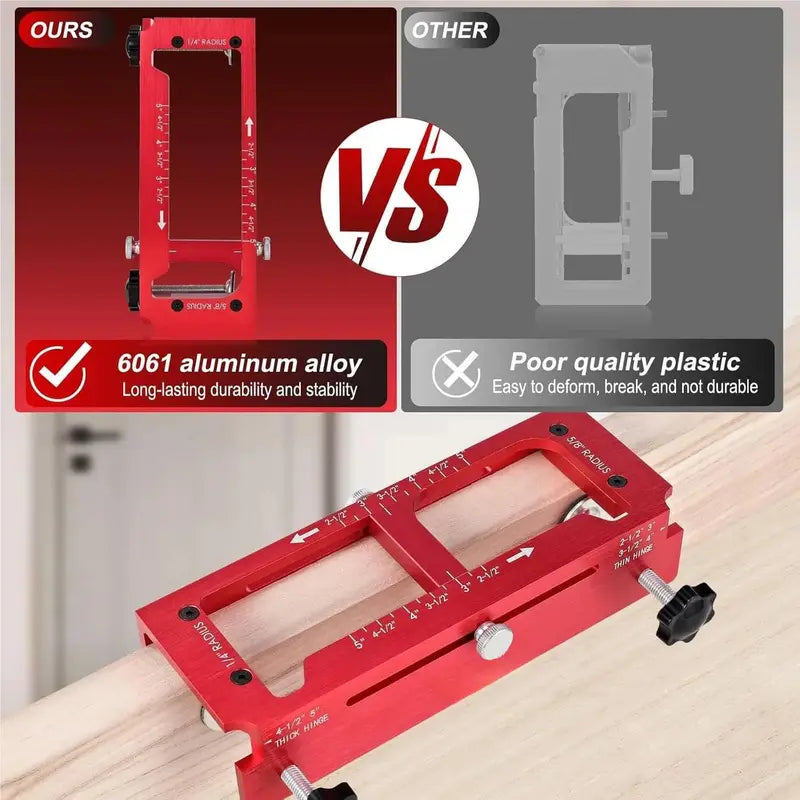Door Hinge Jig – Aluminum Template Kit for Router🚪🔧