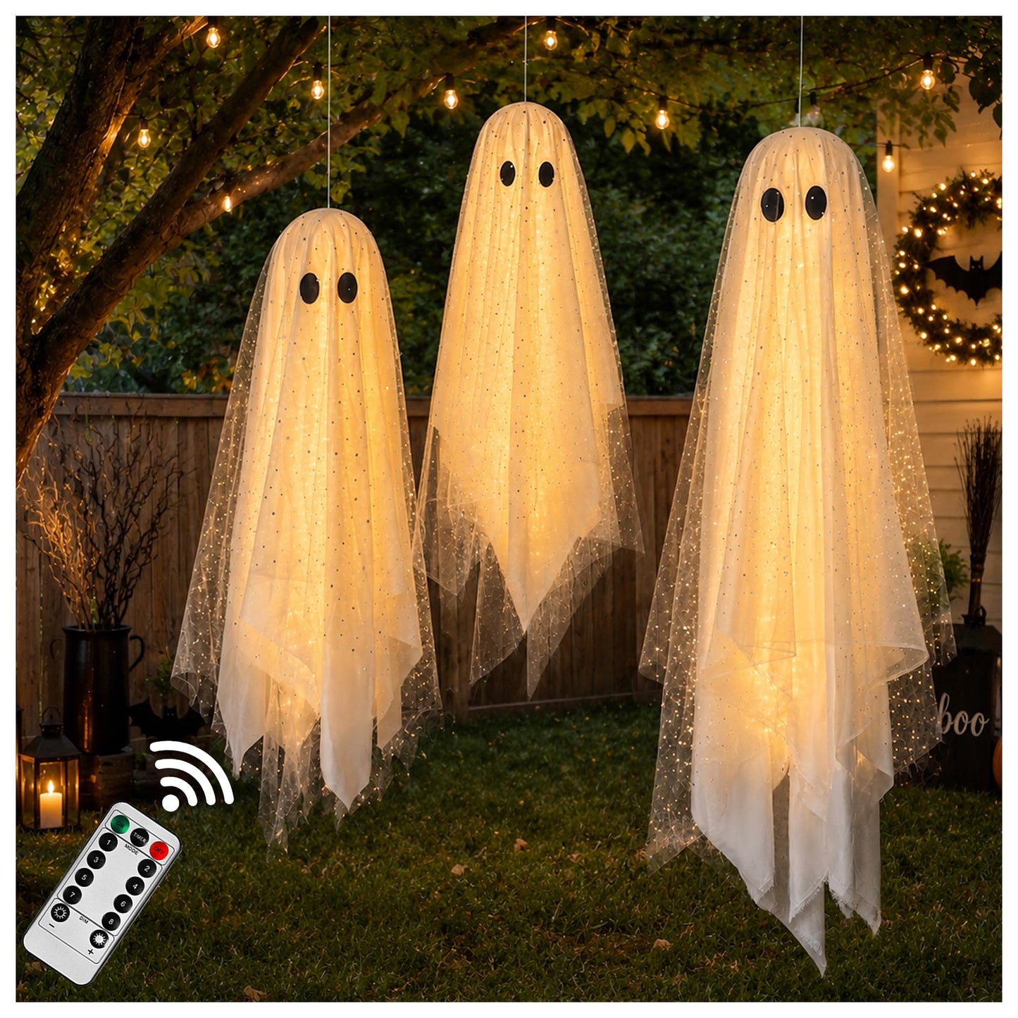 Light-Up Swinging Ghost Halloween Decoration👻Halloween Pre-sale🎃