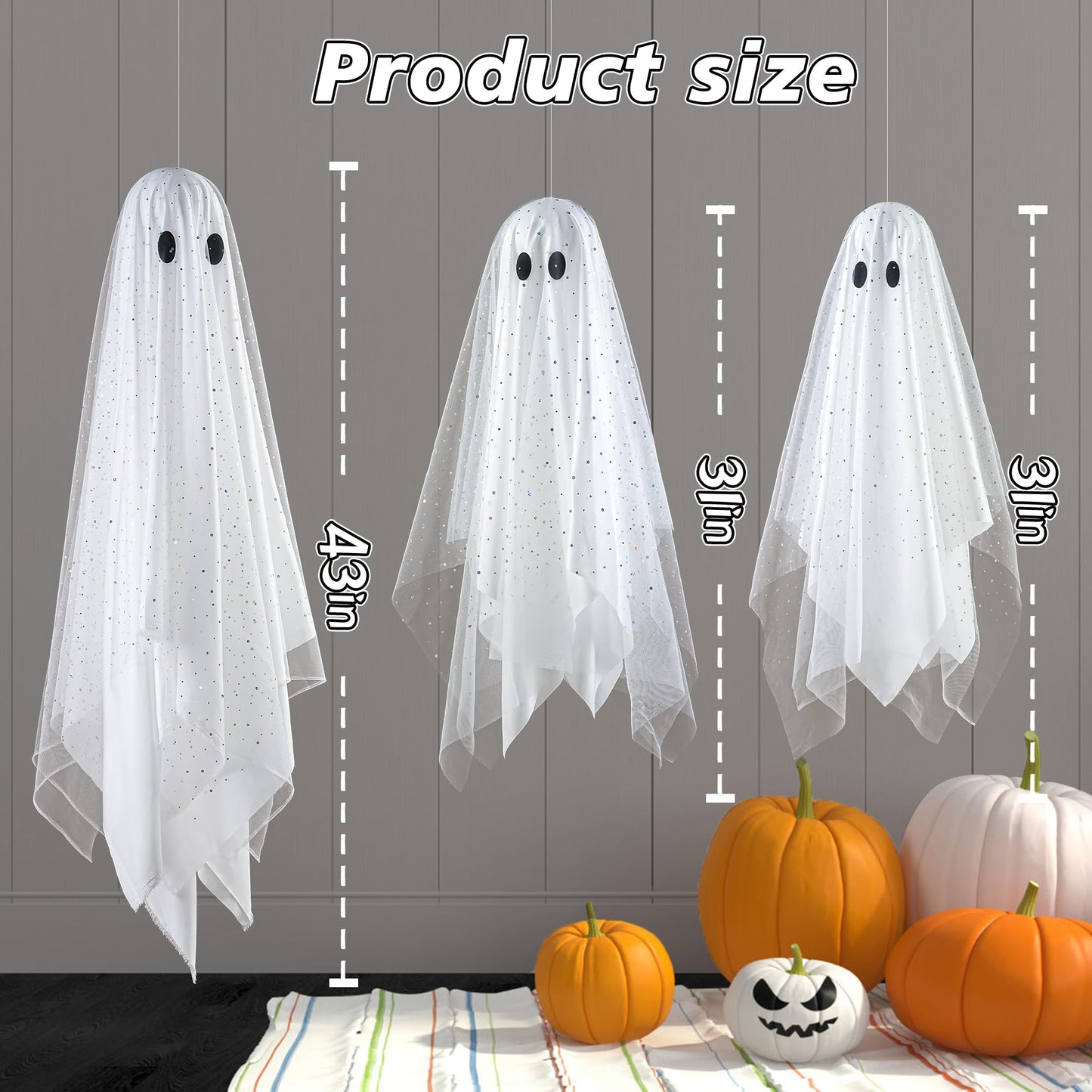 Light-Up Swinging Ghost Halloween Decoration👻Halloween Pre-sale🎃