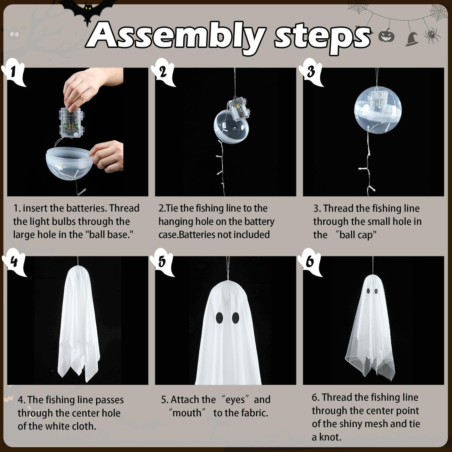 Light-Up Swinging Ghost Halloween Decoration👻Halloween Pre-sale🎃
