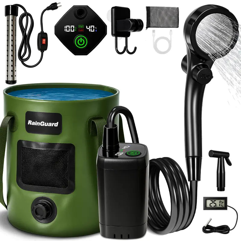 Portable Camping Shower Set  🚿🏕️🔋