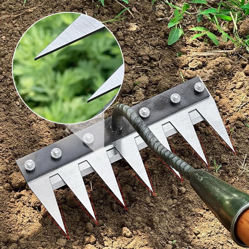 Carbon Steel Garden Hand Rake🌿🧤🛠️