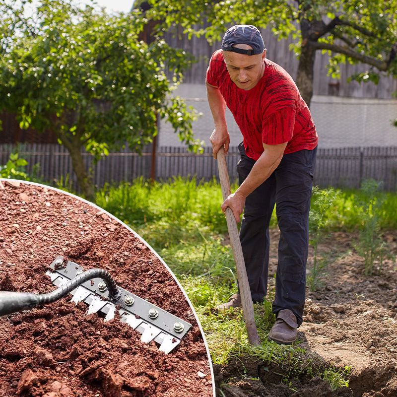 Carbon Steel Garden Hand Rake🌿🧤🛠️