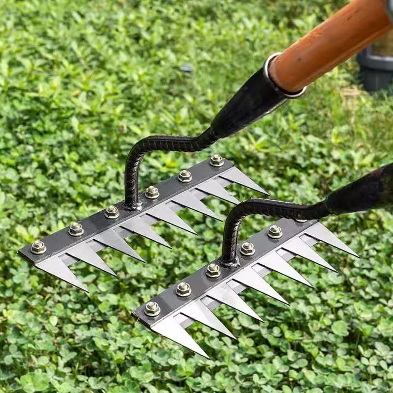 Carbon Steel Garden Hand Rake🌿🧤🛠️