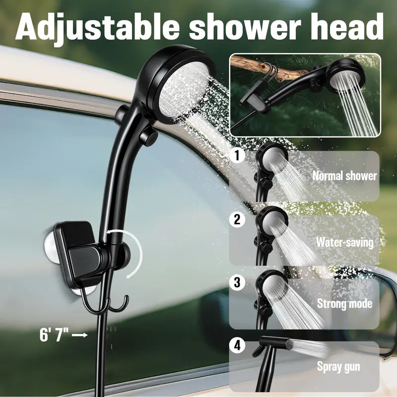 Portable Camping Shower Set  🚿🏕️🔋