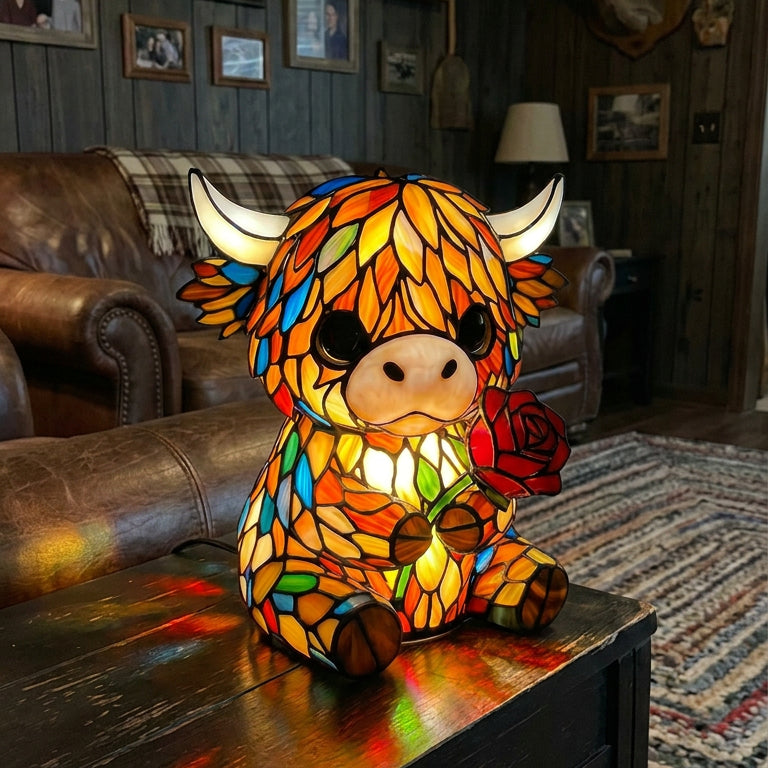 Highland Cow Animal Lamp – USB LED, Soft Warm Glow, Energy-Efficient 🐮💡