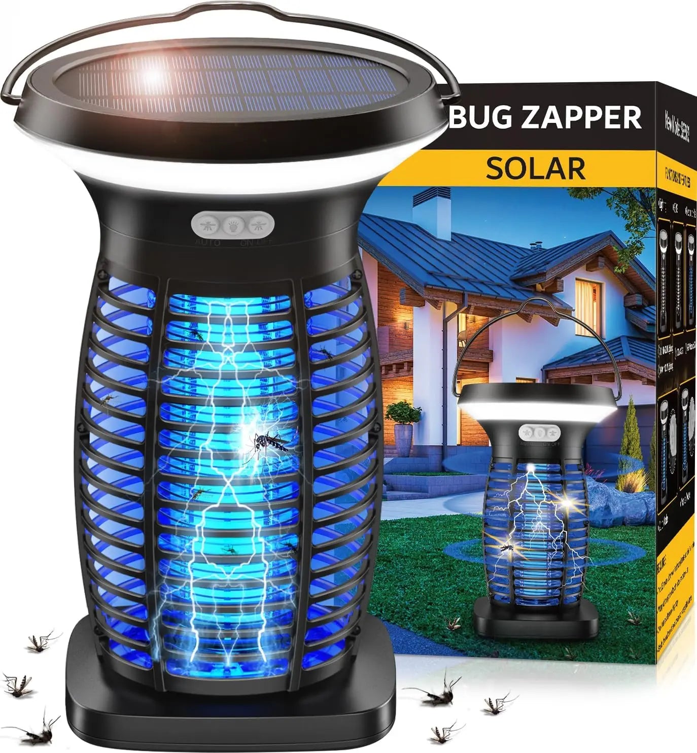 ZeChuan Solar Bug Zapper – 4500V, Solar &USB, Waterproof, Covers Half an Acre 🦟🔋