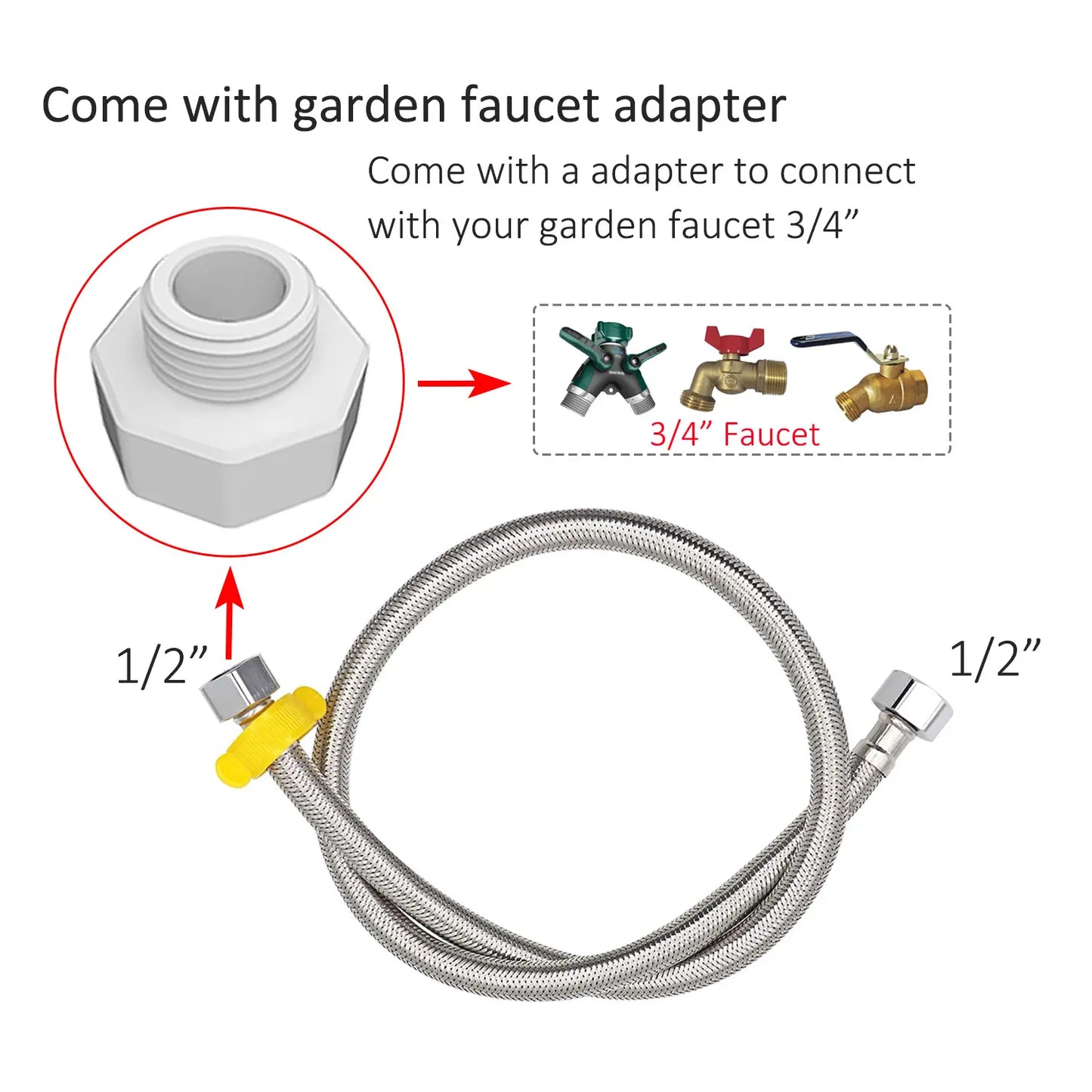 Automatic 304 Stainless Steel Dog Water Bowl – Hose-Connected, Float Valve 🐕💧