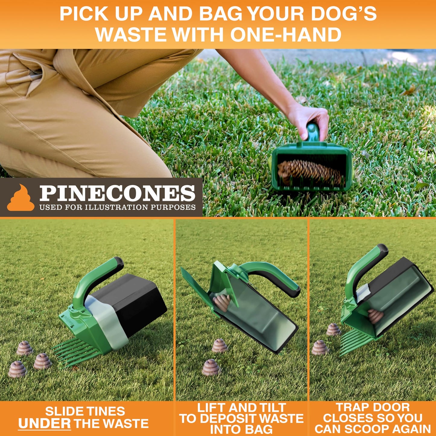 Lift N' Bag Dog Pooper Scooper – New & Improved Design, One-Handed Operation 🐕🧹✅