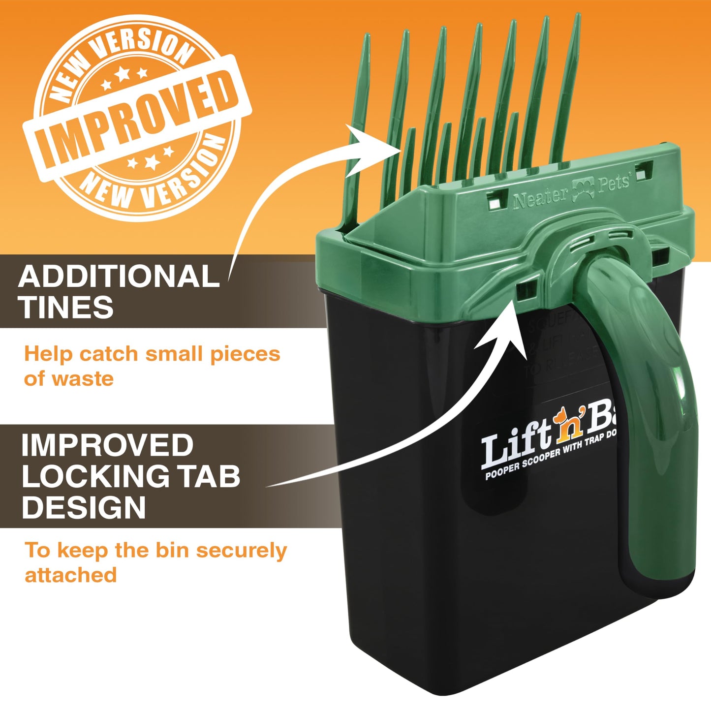 Lift N' Bag Dog Pooper Scooper – New & Improved Design, One-Handed Operation 🐕🧹✅