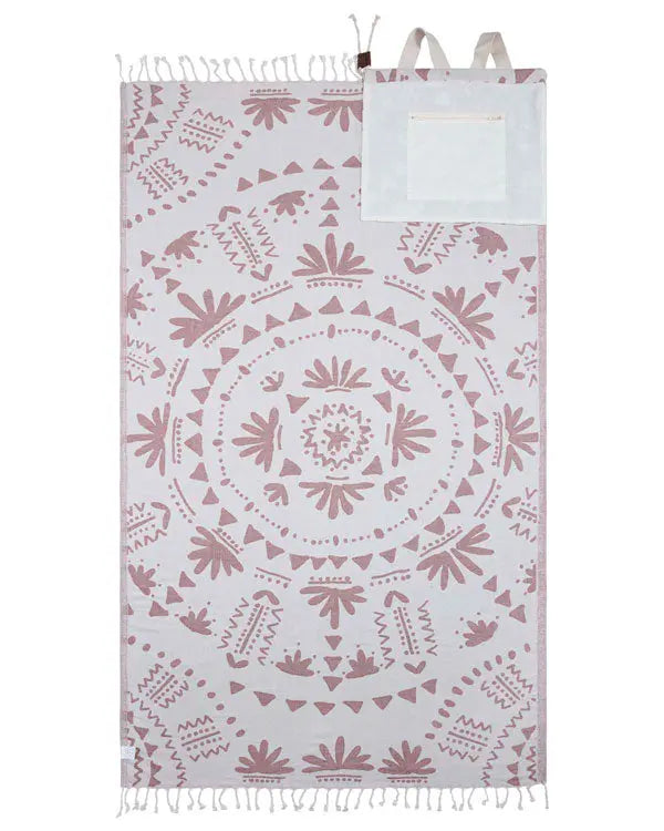 2-in-1 Towel & Backpack Combo – 100% Organic Cotton, Sand-Resistant, Quick-Drying 🏖️🎒