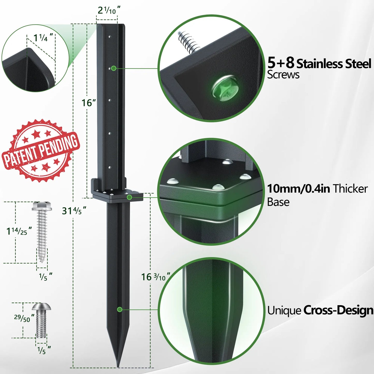 Fence Post Anchor Repair Kit – No Digging, No Concrete, Just Anchor &Drill 🏡🔧