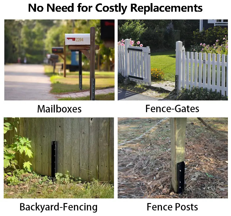 Fence Post Anchor Repair Kit – No Digging, No Concrete, Just Anchor &Drill 🏡🔧