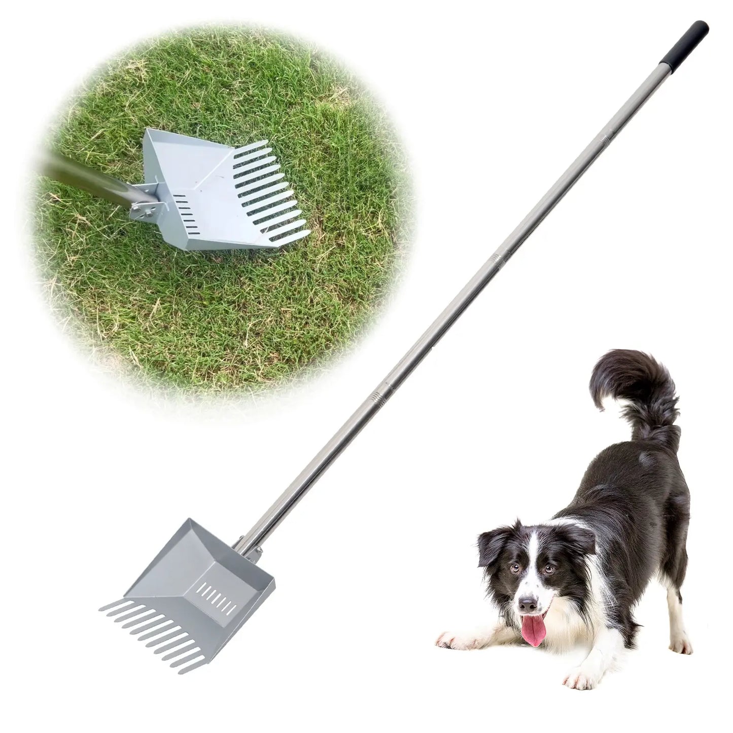 2-in-1 Adjustable Chicken & Pet Poop Scooper – Spring Steel, 3 Angles, 3 Lengths 🐓🧹