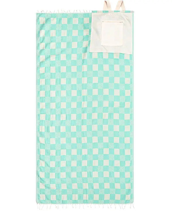 2-in-1 Towel & Backpack Combo – 100% Organic Cotton, Sand-Resistant, Quick-Drying 🏖️🎒